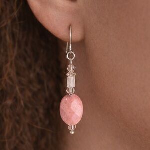 Elegant Pink Beaded Earrings